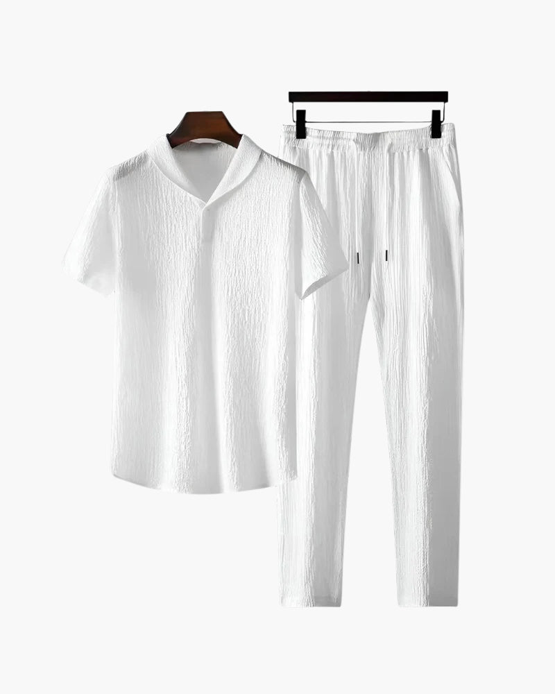 Cotton Polo and Trouser Ensemble