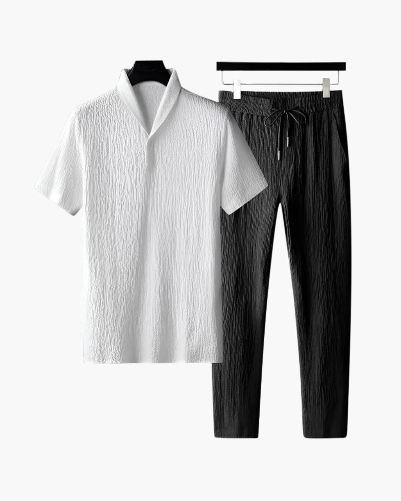 Cotton Polo and Trouser Ensemble