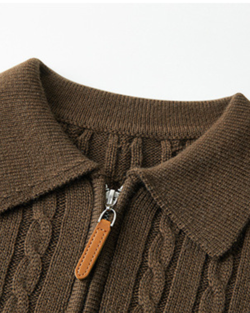 100% Luxury Wool Zip-Up