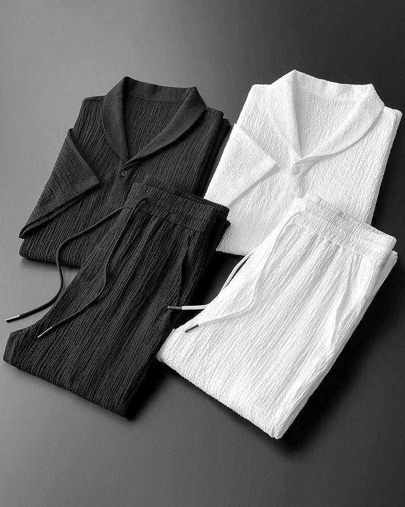 Cotton Polo and Trouser Ensemble