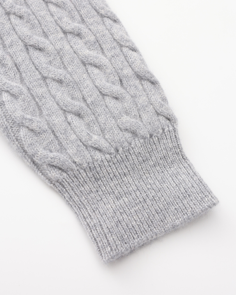 100% Cashmere Knitted Half Zip