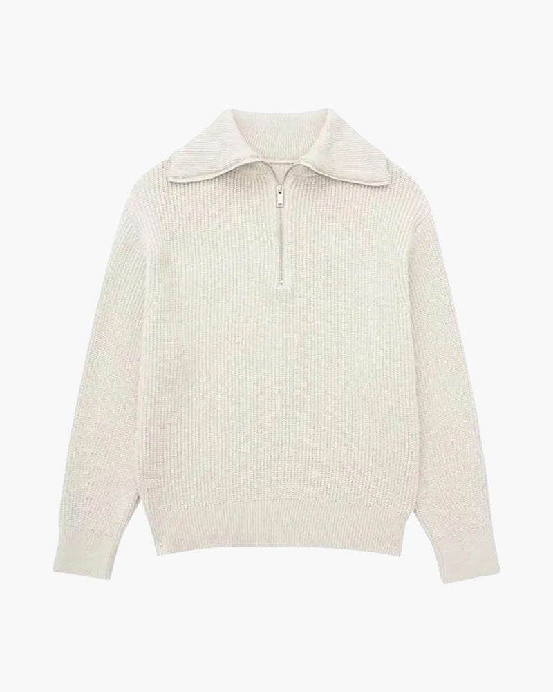 Nautical Stripe Zip-Up Jumper