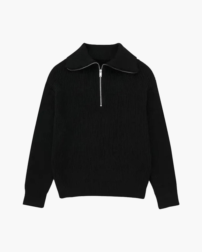 Nautical Stripe Zip-Up Jumper