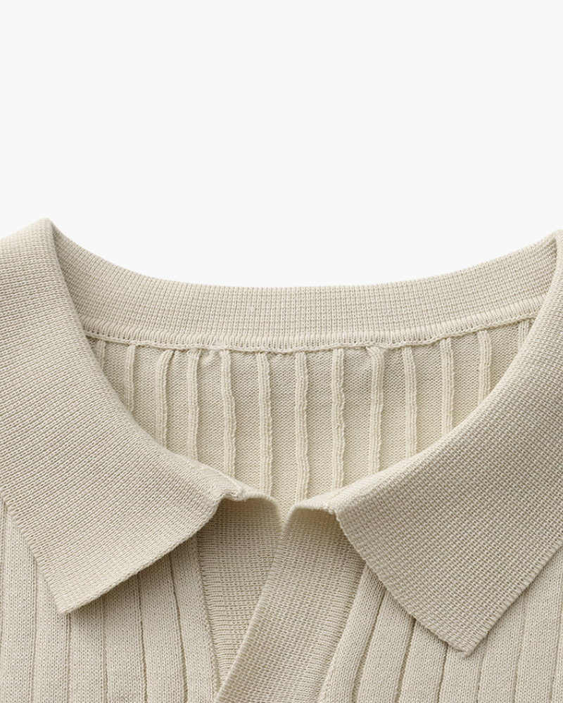 Luxury Ribbed Polo