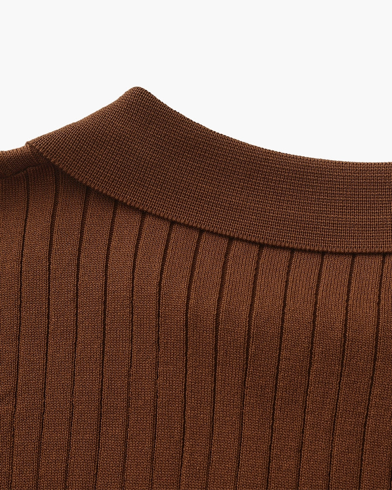 Luxury Ribbed Polo