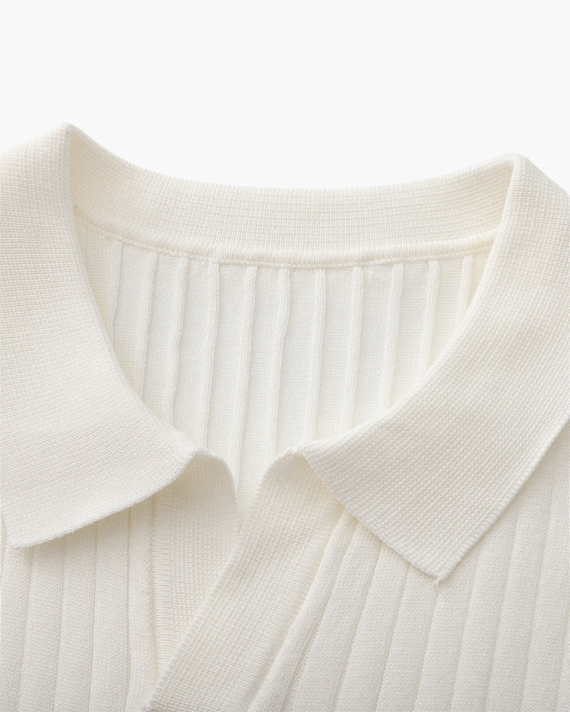 Luxury Ribbed Polo