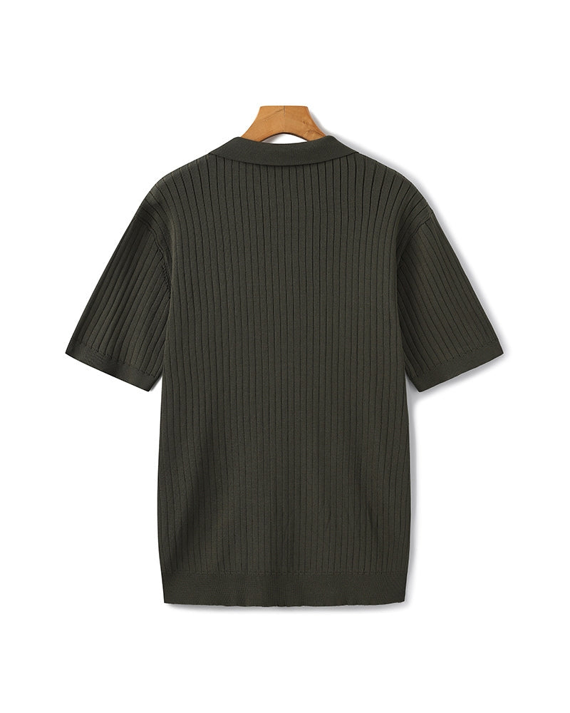 Luxury Ribbed Polo