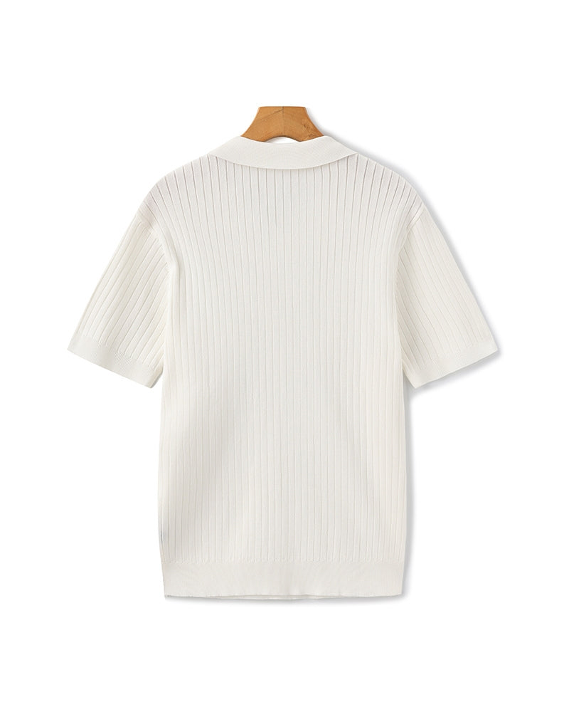 Luxury Ribbed Polo