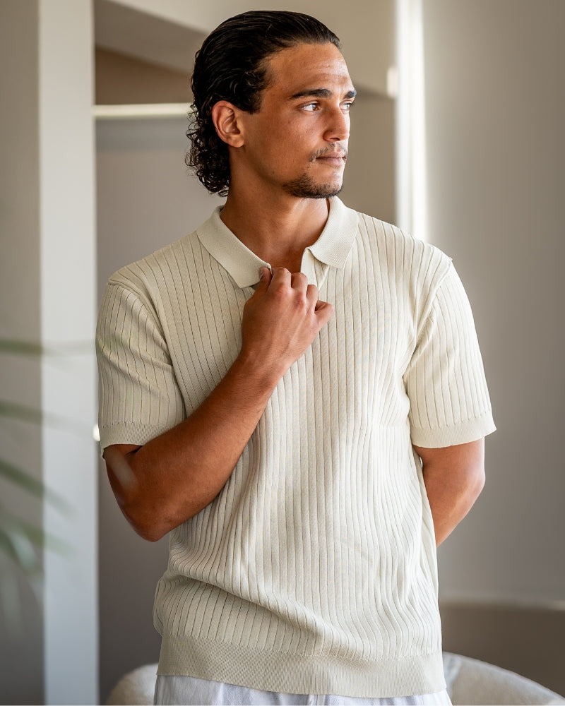Luxury Ribbed Polo
