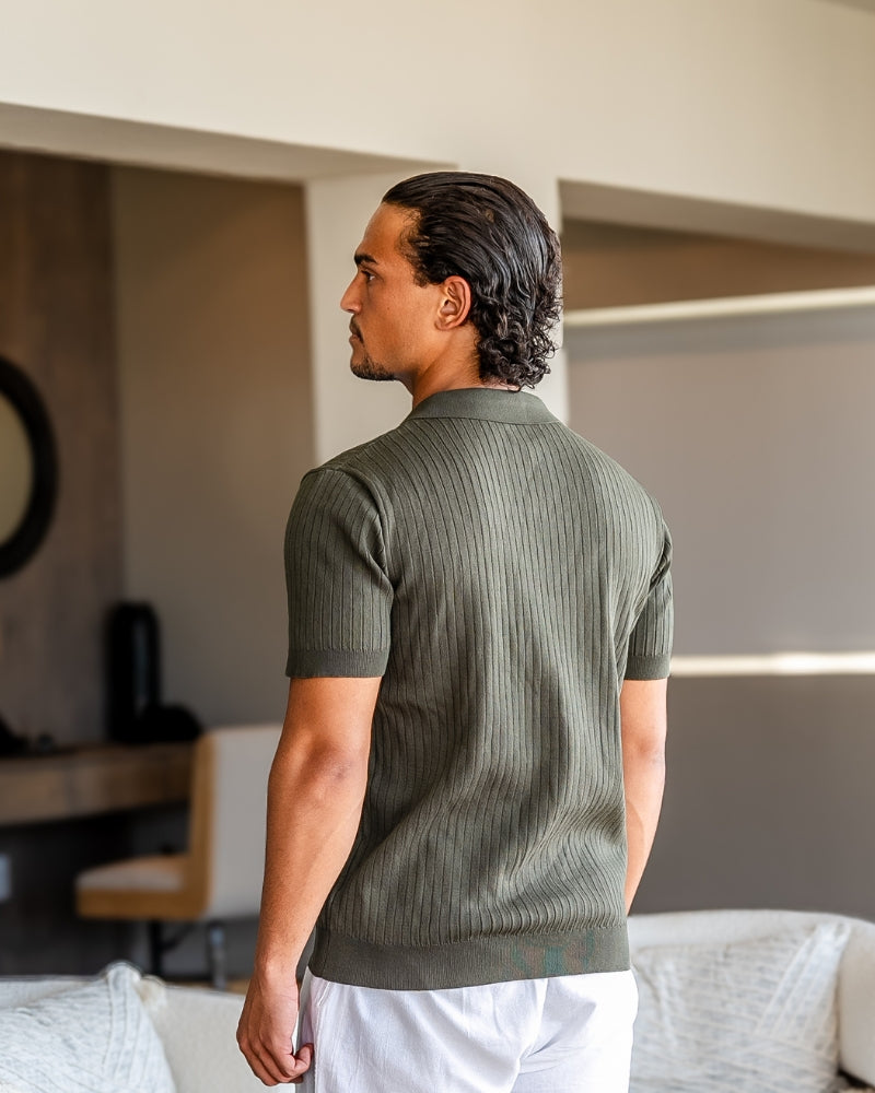 Luxury Ribbed Polo