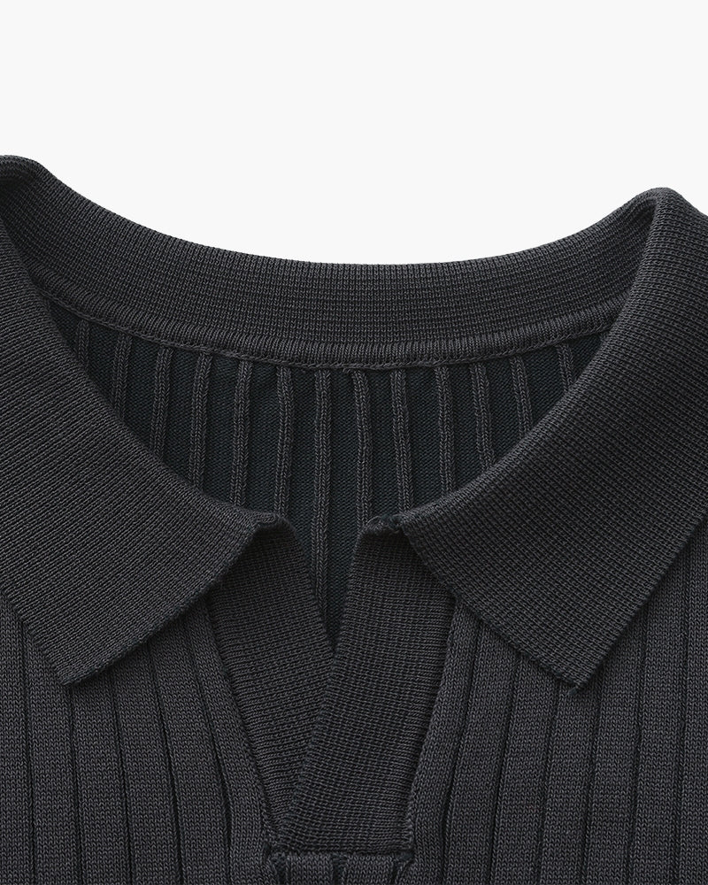 Luxury Ribbed Polo