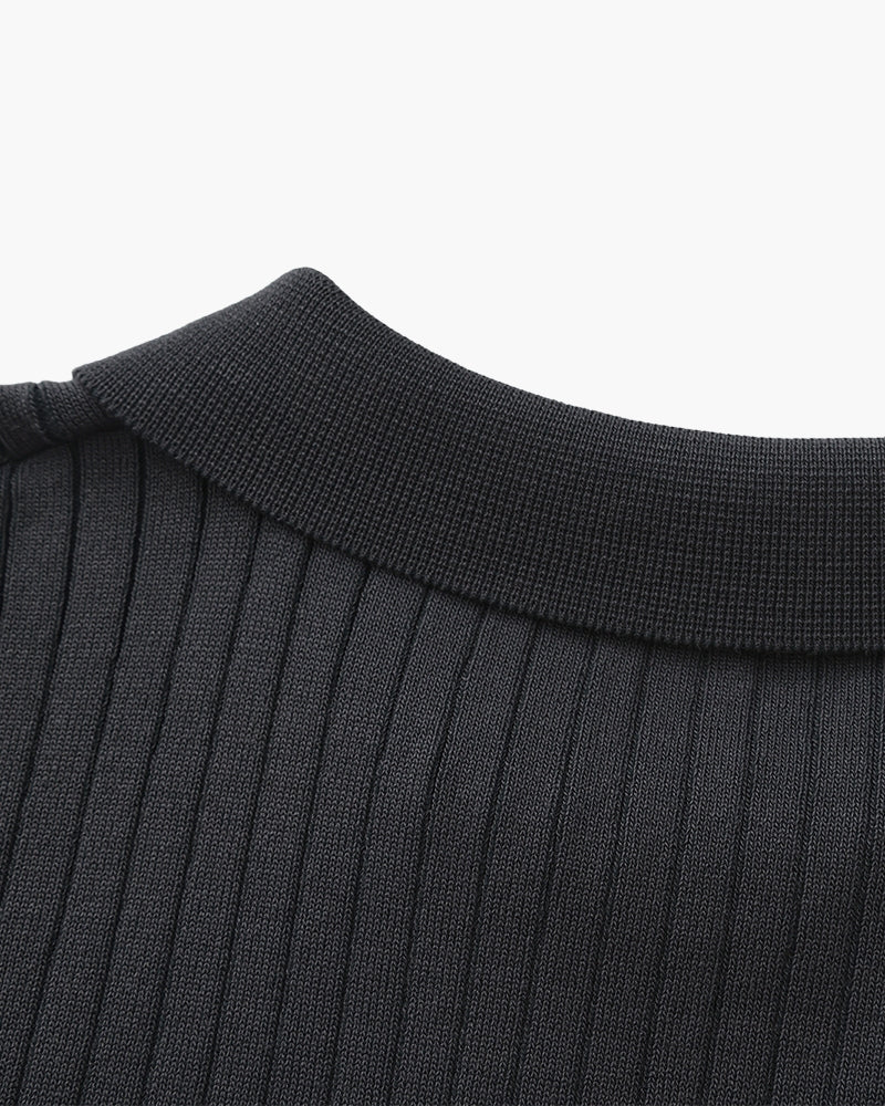 Luxury Ribbed Polo