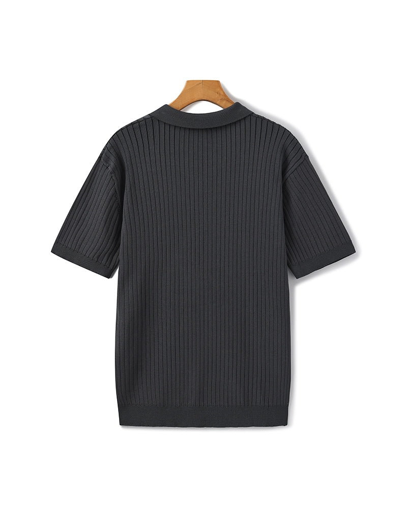 Luxury Ribbed Polo