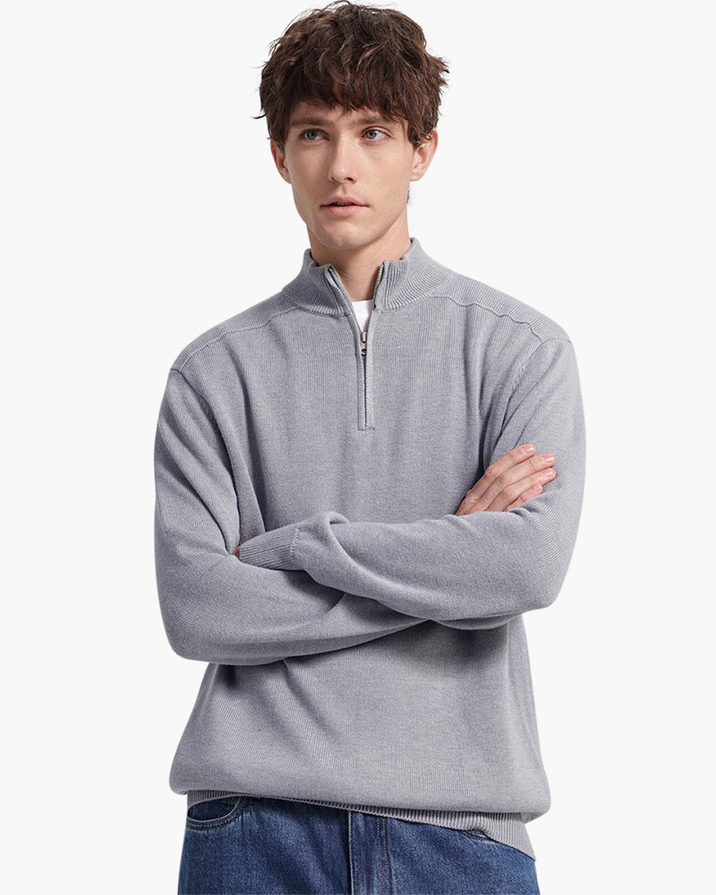 Pure Merino Wool Zip Sweater