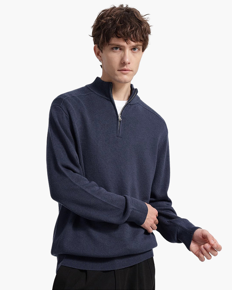 Pure Merino Wool Zip Sweater