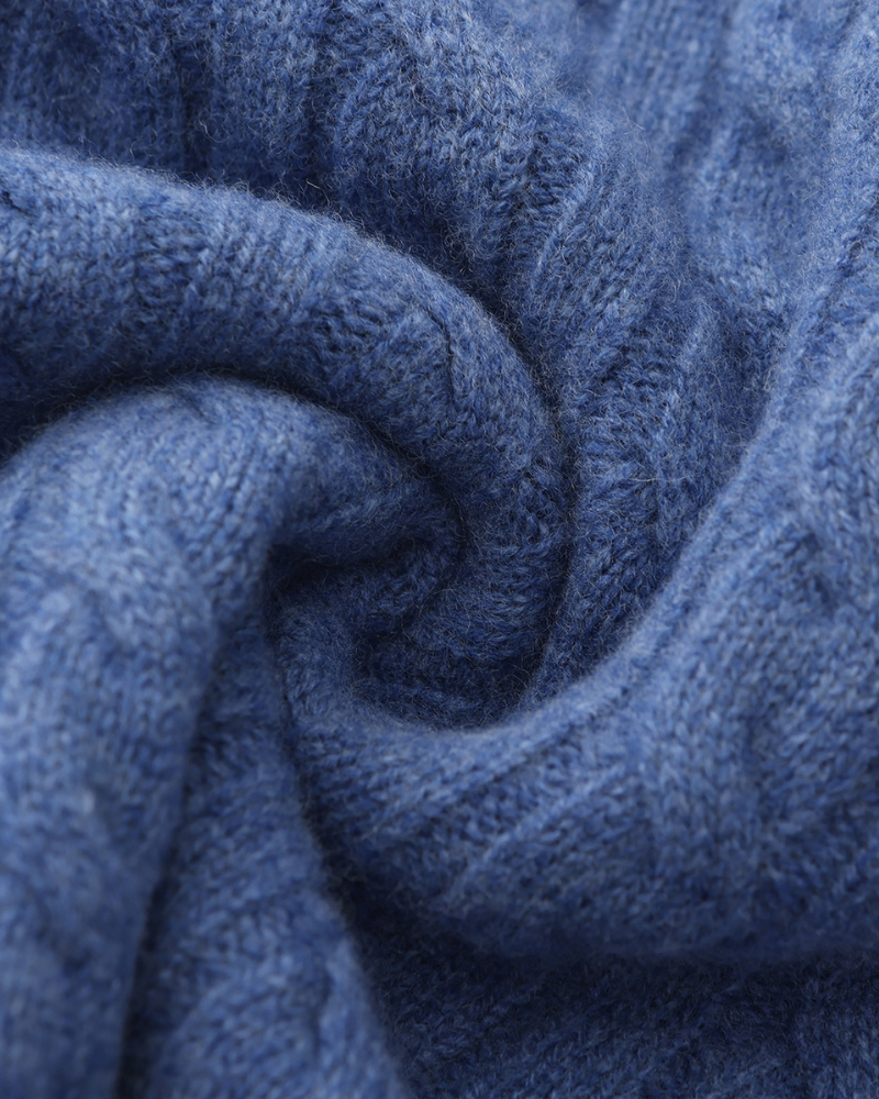 100% Cashmere Knitted Half Zip