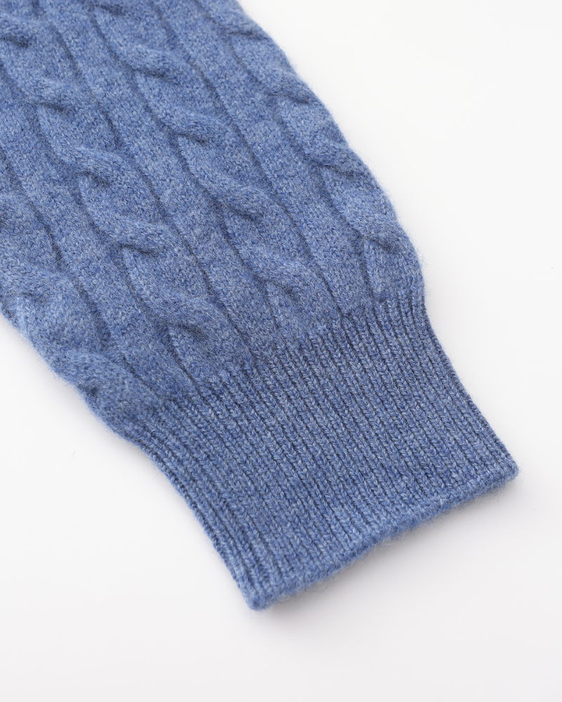 100% Cashmere Knitted Half Zip