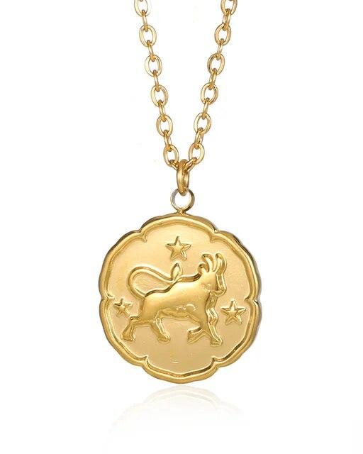 Astrological Symbol Pendant - Gold